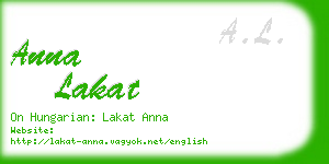 anna lakat business card